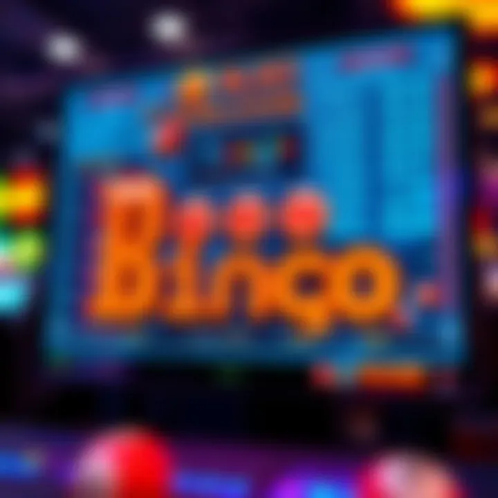 A digital interface showcasing the technology behind online bingo.