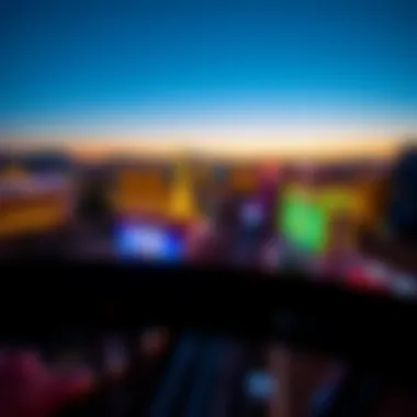 The thrilling view from a roller coaster overlooking the Las Vegas Strip