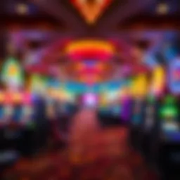 Interior view of a vibrant Indian casino in Bakersfield