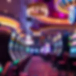 Luxurious gaming atmosphere with vibrant lights