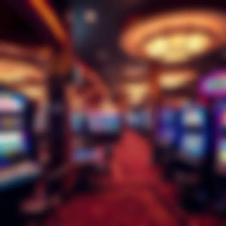 Inside Isle Casino featuring a variety of gaming tables and slot machines.