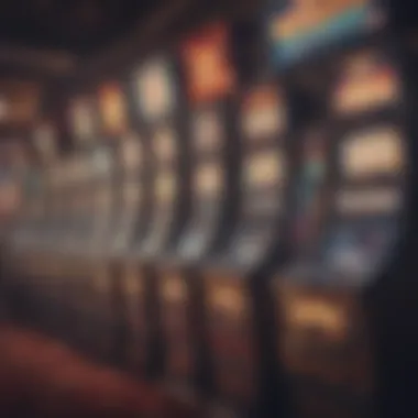 Vibrant Display of Konami Slot Machines Vibrant display of Konami slot machines