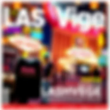 Vibrant Nightlife Magazine Cover Artistic cover of a Las Vegas magazine showcasing the city's vibrant nightlife