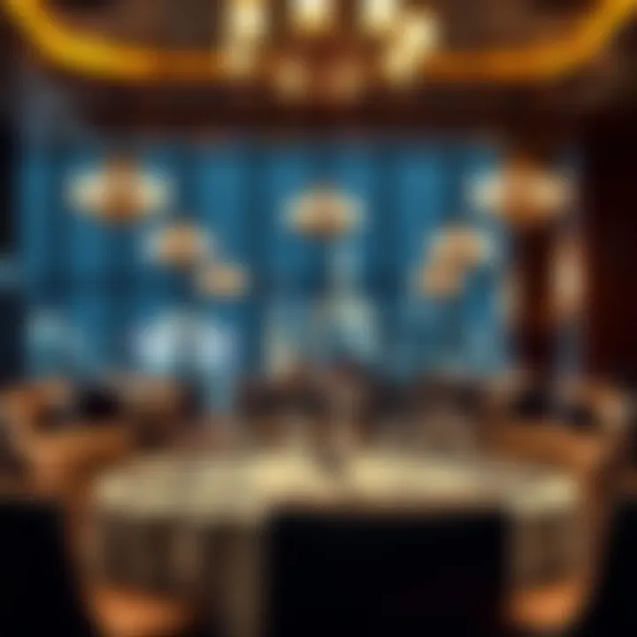 Elegant Dining Experience at Riverside Casino Luxurious dining area within Riverside Casino