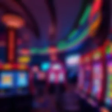 Thrilling Gaming Floor Experience at Riverside A captivating view of the gaming floor filled with slot machines