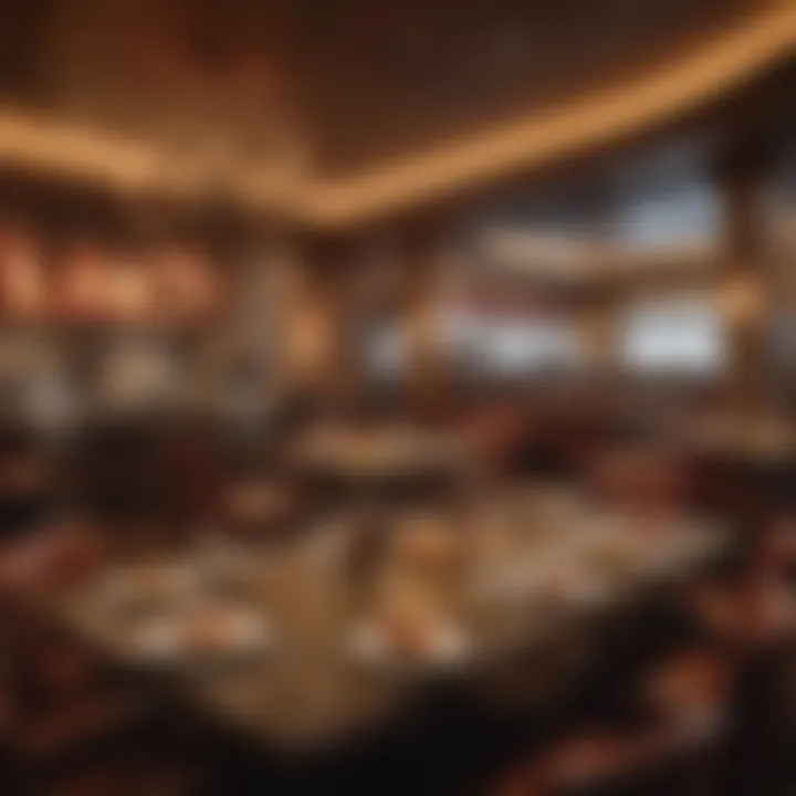 Exquisite dining area featuring gourmet dishes at Sands Casino