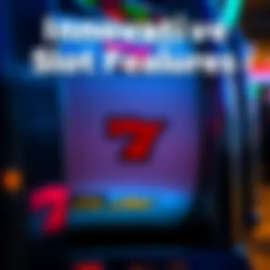 Close-up of a unique slot machine feature