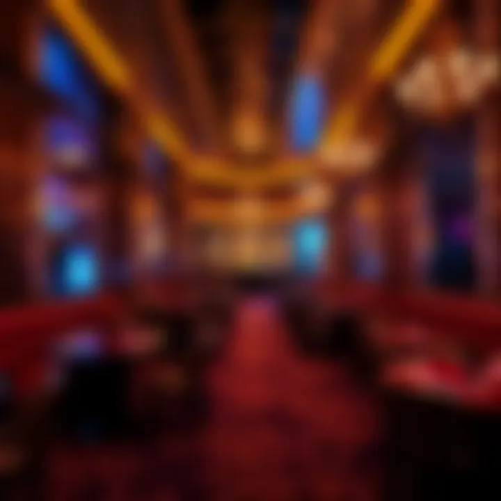 Luxurious seating arrangement in a vibrant bar atmosphere