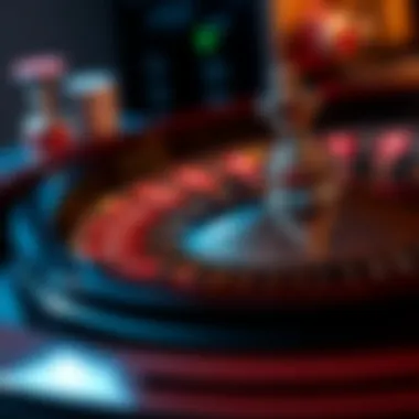 Close-up of roulette betting layout