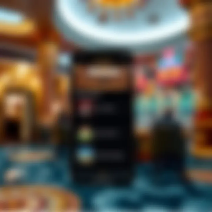 Caesars Palace app interface showcasing reservation features