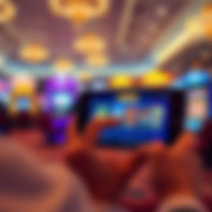User engaging with gaming options on the Caesars Palace app