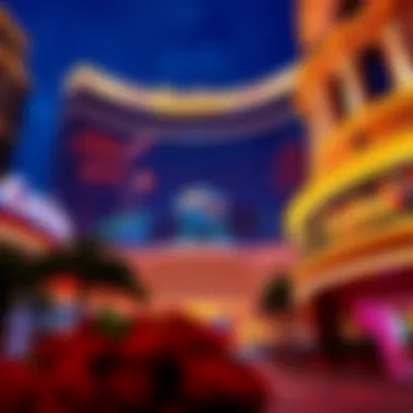 The stunning architecture of a renowned casino reflecting the vibrant nightlife of Las Vegas.