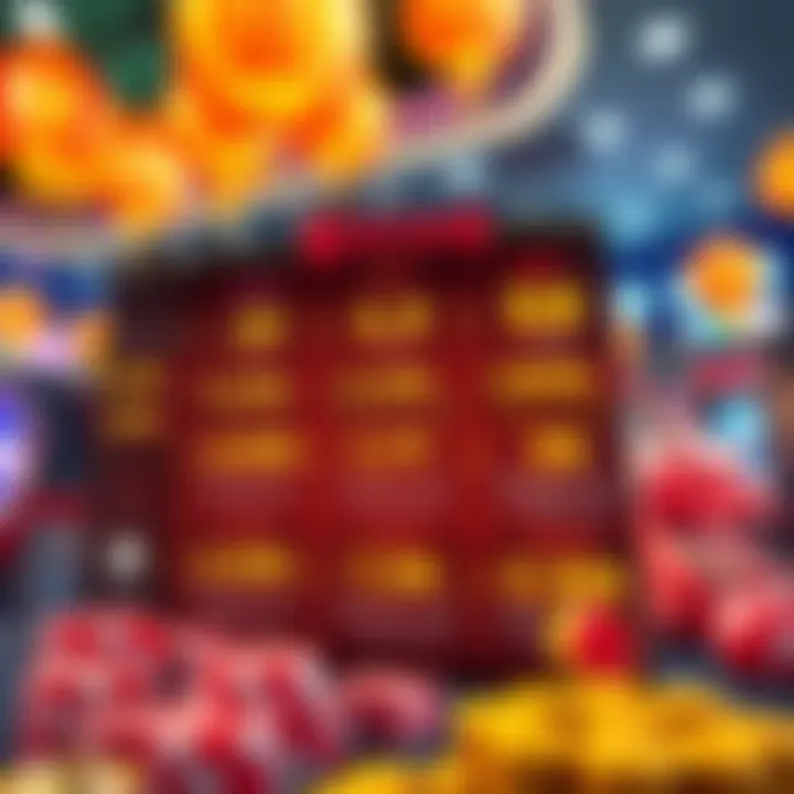 Display of various betting strategies and payouts