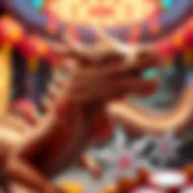 Intricate dragon design symbolizing luck and fortune in gaming