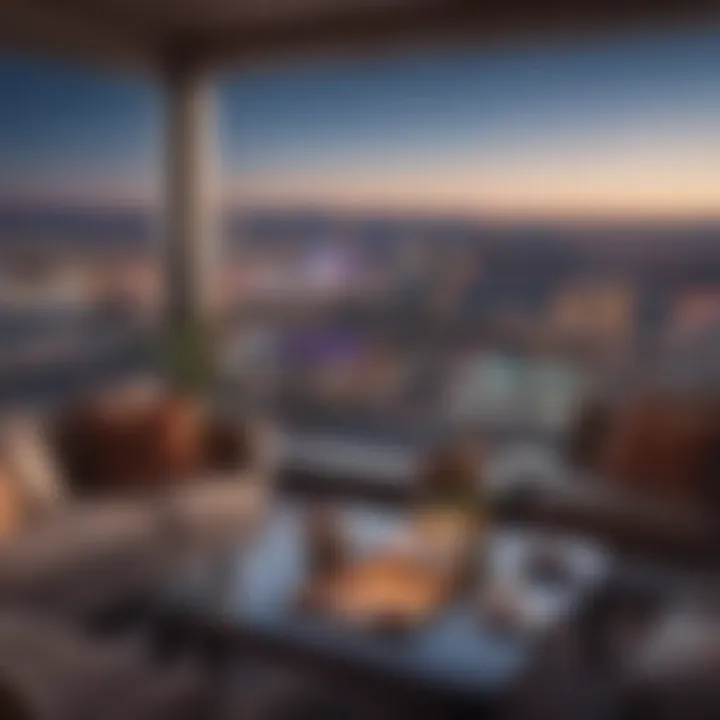 Luxurious room with a stunning view of Las Vegas skyline