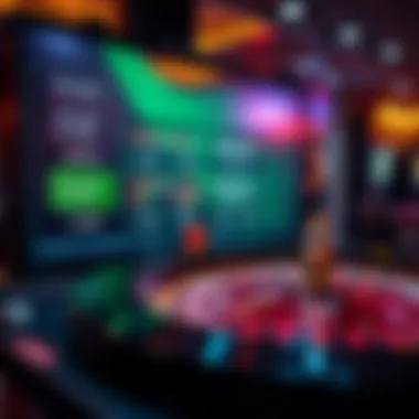 A digital display showcasing various roulette betting options