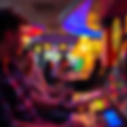 A vibrant casino scene showcasing joyful players engaged in various games