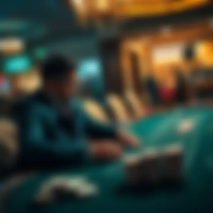 Strategy in Action: Analyzing Patterns at the Blackjack Table A strategic player analyzing game patterns at a blackjack table