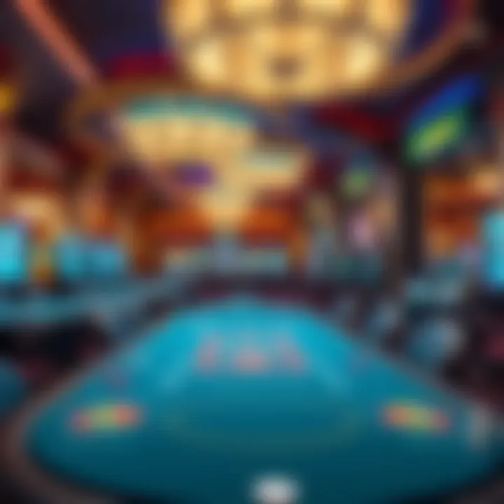 Strategic gaming area showcasing high-stakes tables