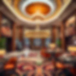 Luxurious casino hotel lobby showcasing opulent decor