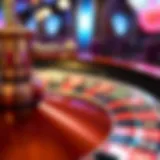 A classic roulette wheel with vibrant colors