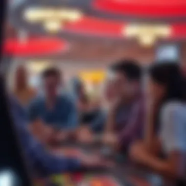 Group of individuals enjoying a live gaming experience