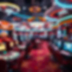 A futuristic casino environment showcasing advanced technology