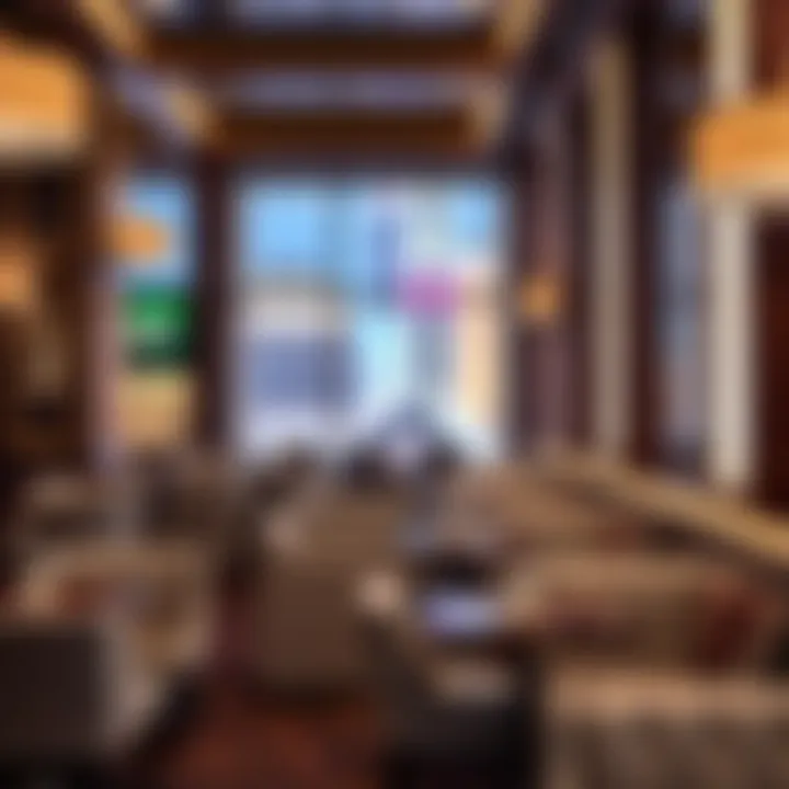 Elegant seating arrangement at Park MGM Lounge