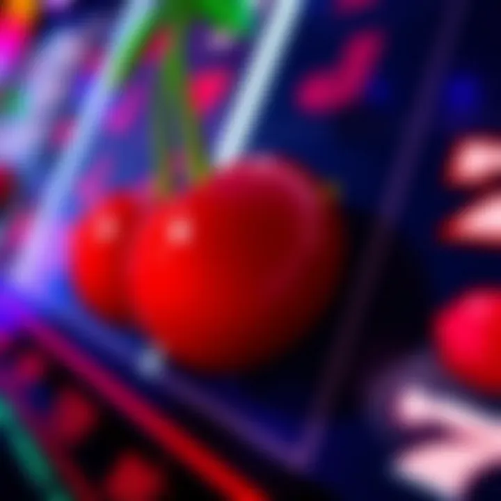 Super Cherry Symbols and Paylines Close-up of Super Cherry symbols and paylines