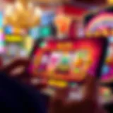 Vibrant mobile casino interface showcasing free spins
