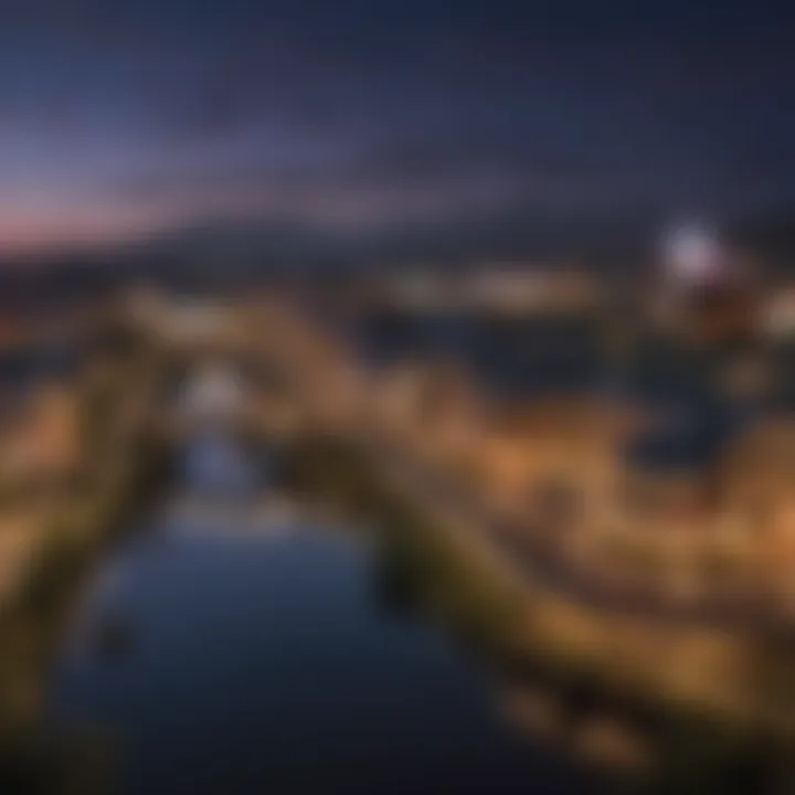 Panoramic view of Wind Creek Bethlehem at night