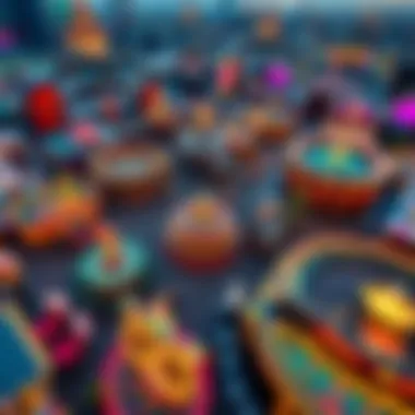 Aerial view of a bustling casino location