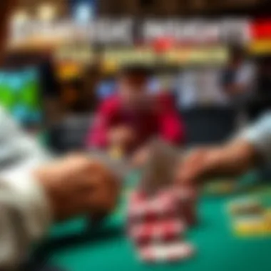 A strategic overview of five-hand poker gameplay with highlighted tactics