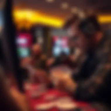 A focused player analyzing their cards in an online poker environment