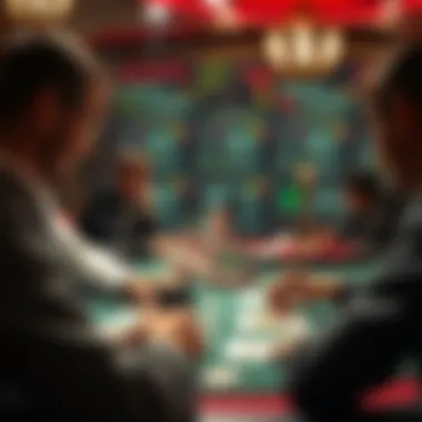 An analytical depiction of poker strategies used by players in tournaments.