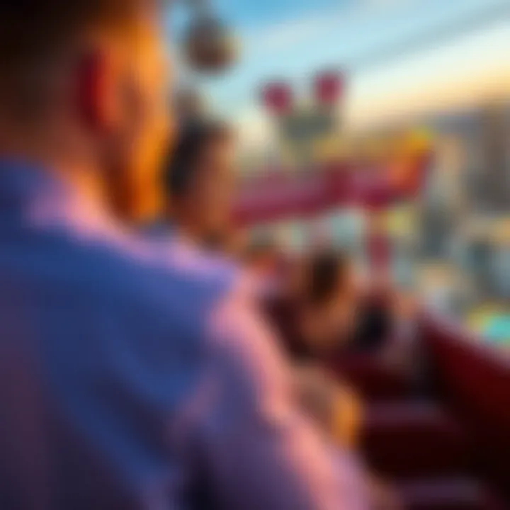 Group Enjoying the View from Ferris Wheel