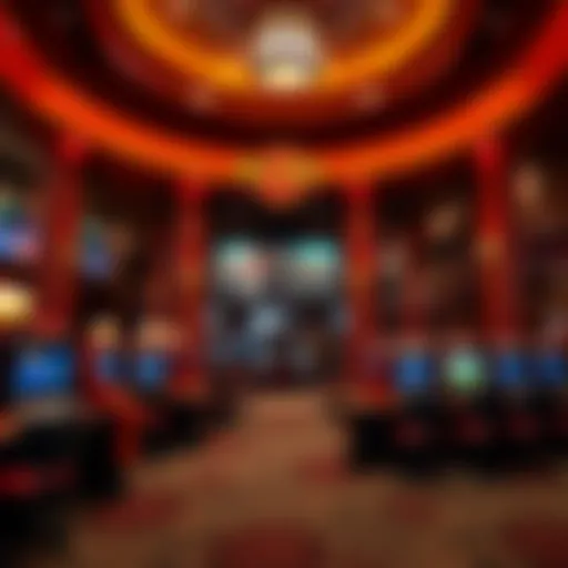 Interior View of Hard Rock Sioux City Sportsbook Interior view of the Hard Rock Sioux City sportsbook showcasing betting terminals