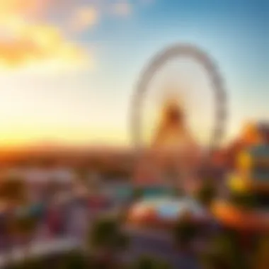 High Roller Ferris Wheel at Sunset