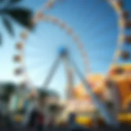 Detailed view of the LINQ Big Wheel structure