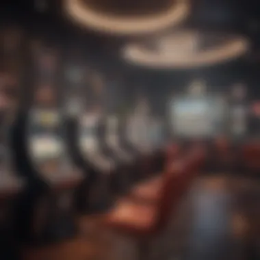 Trendy gaming lounge showcasing modern slot machines