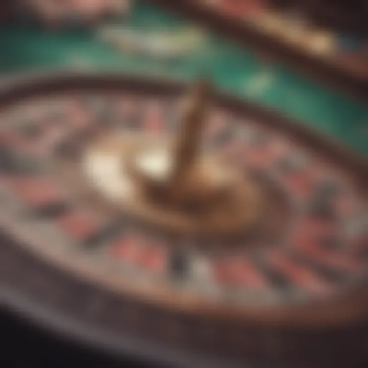 A close-up of betting chips stacked on a roulette layout