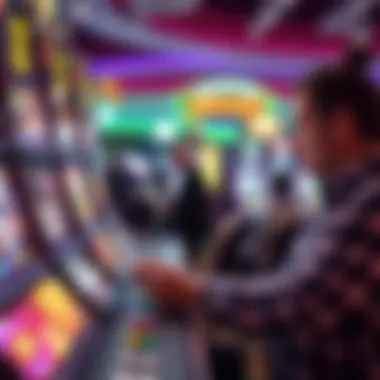 User engaging with promotional offers at the casino