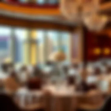 Luxurious dining setup in one of MGM Grand's fine dining restaurants