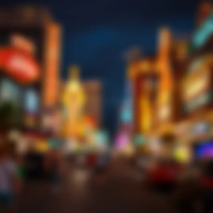 Vibrant Las Vegas nightlife with bustling casinos