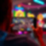 Dynamic gameplay showcasing an iPhone screen with a popular mobile game