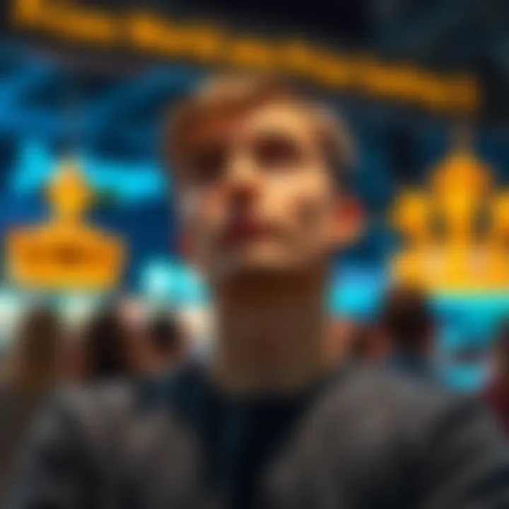 A serene person contemplating their chances of winning a prize