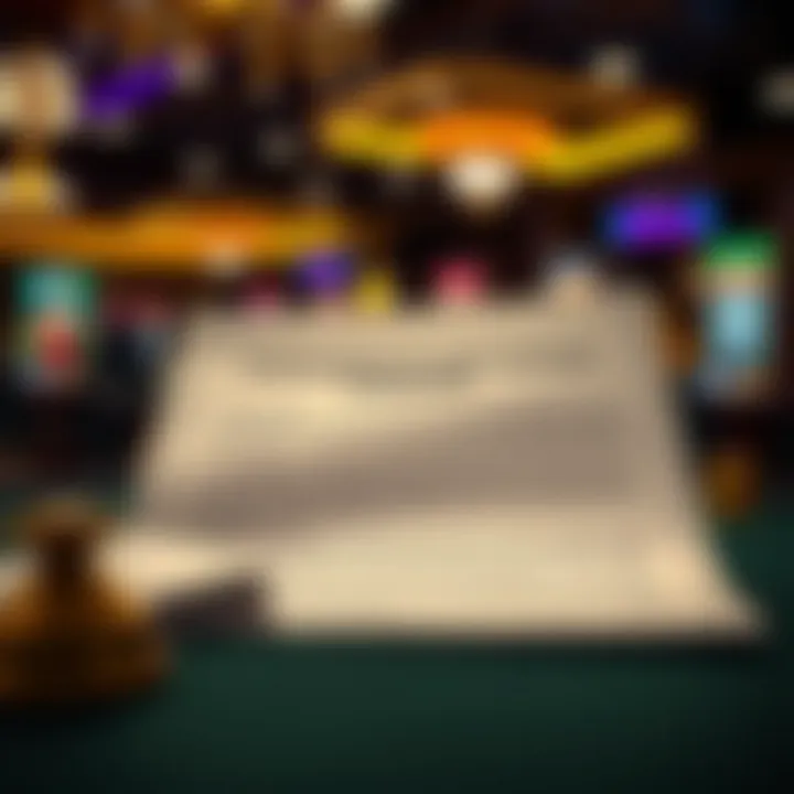 A legal document outlining sweepstakes rules displayed on a table