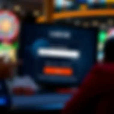 Login interface showcasing user credentials input