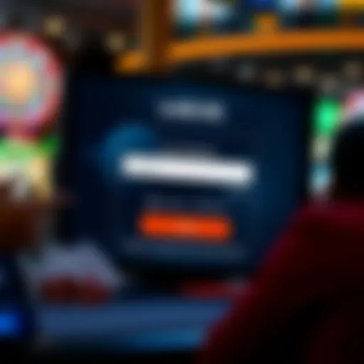 Login interface showcasing user credentials input