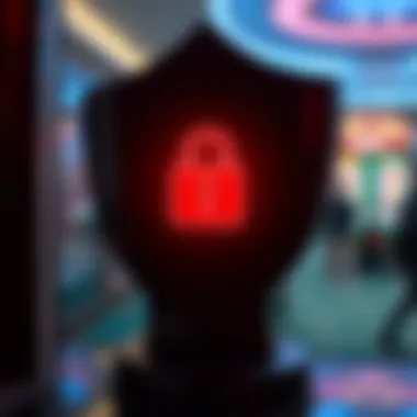 Secure access symbol indicating safety measures